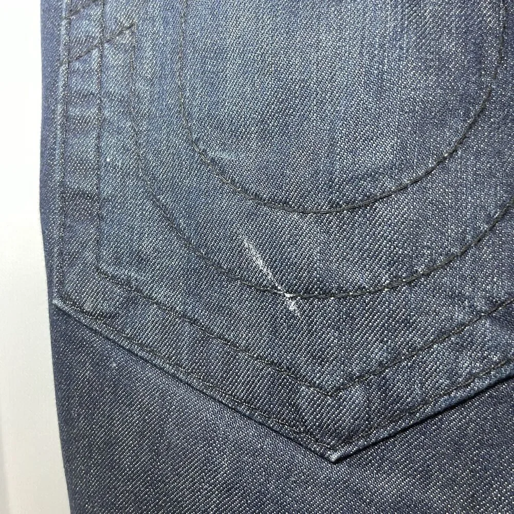 True Religion Jeans Men 38 Ricky Flap Pocket Dark Wash‎ Cotton (30x29.5)